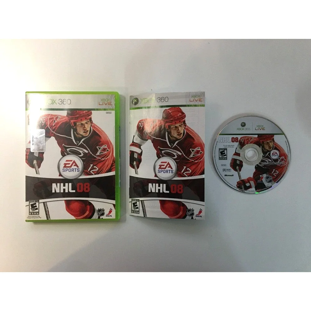 NHL 08 (Microsoft Xbox 360, 2007) Hockey - CIB Complete W/Manual - US Seller